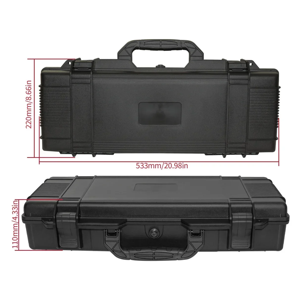 1 portable toolbox with pre cut sponge insert, shock resistant and wear-resistant hard shell protection tool equipment box