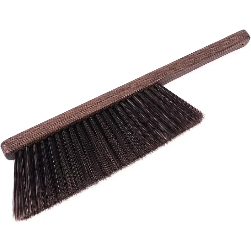 Hand Broom Cleaning Brushes-Soft Bristles Dusting Brush for Cleaning Car/Bed/Couch/Draft/Garden/Furniture/Clothes,Wooden Handle