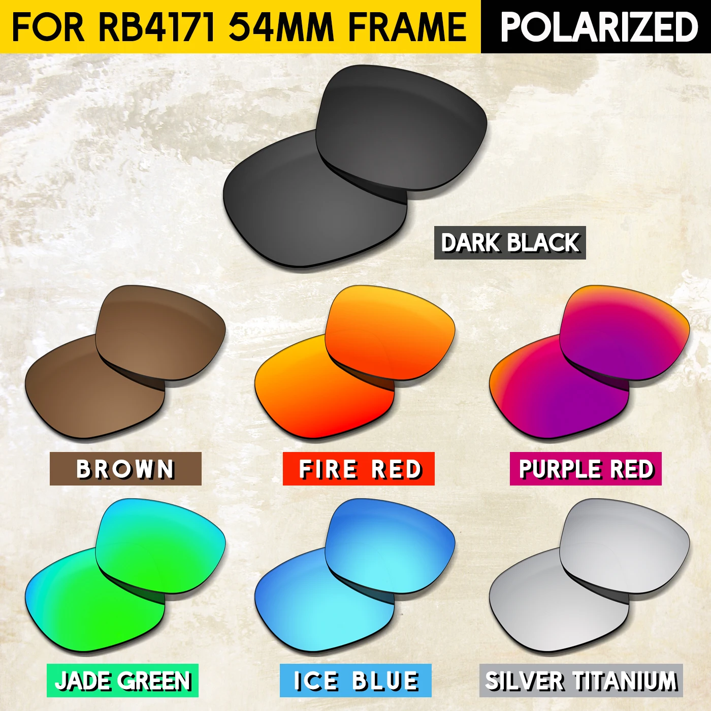 

Подходит для сменных линз для очков RB4171 54 мм, совместимых с оправой RB4171 54 мм.