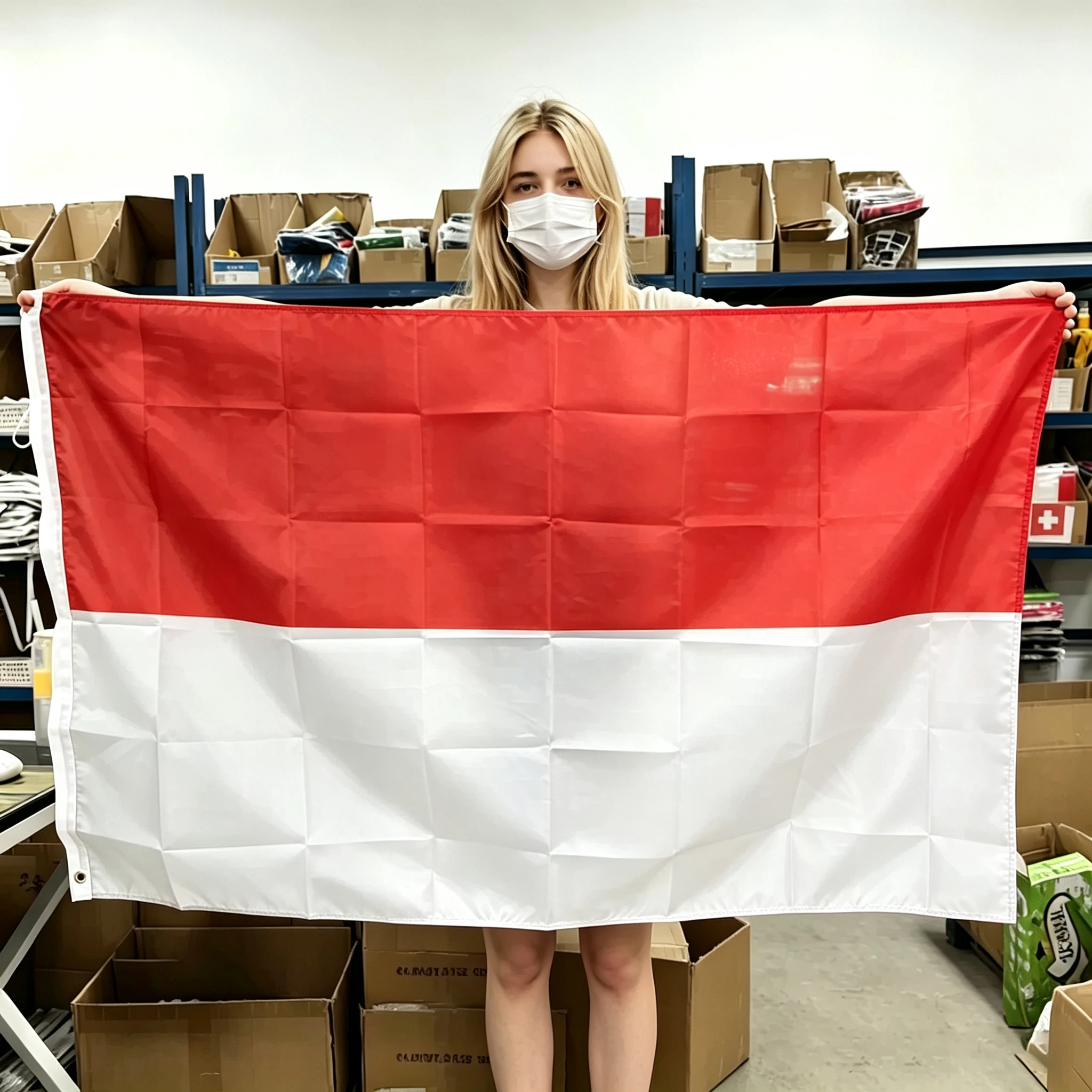 60x90cm 90x150cm 120x180cm Indonesia Flag National Tapestry Polyester Banner With Brass Grommets For Wall Decor