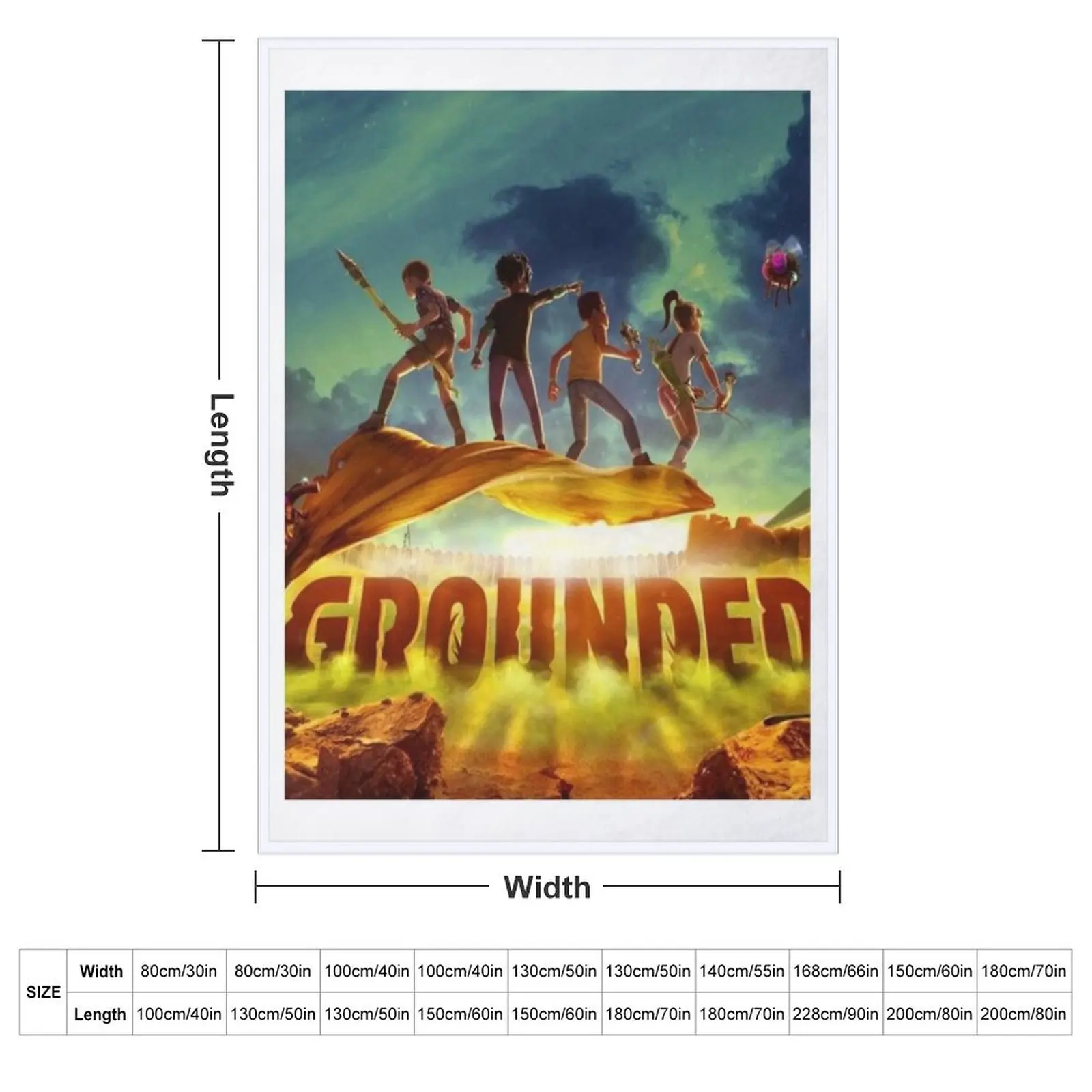 Grounded Game poster Throw Blanket couch cozy soft plush fuzzy picnic outdoor blanket