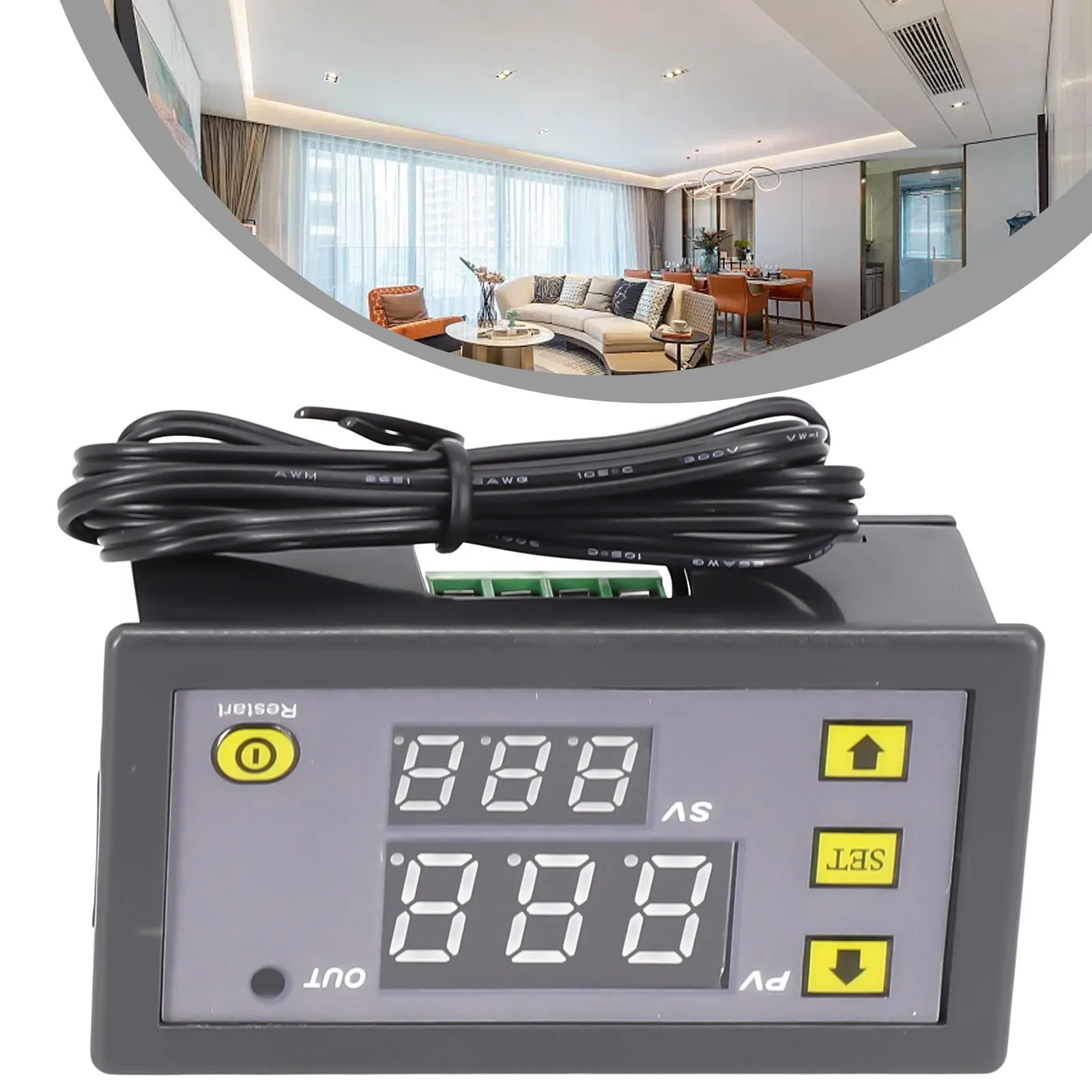 W3230 110220V Thermostat Temperature Control Switch Cooling/Heating High Accuracy LED Display High Temperature Alarm