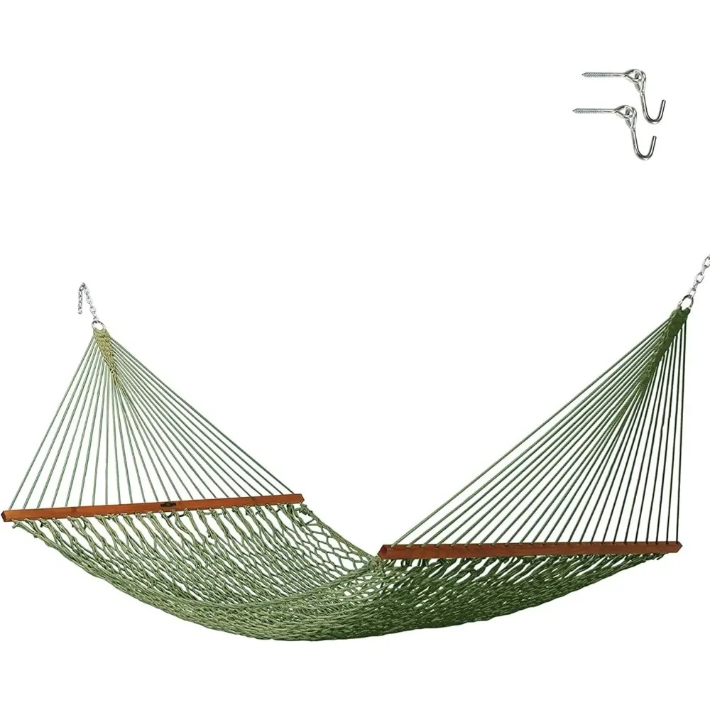

14DCMDW Deluxe Meadow DURACORD Rope Hammock with Free Extension Chains & Tree Hooks, Handcrafted in The USA