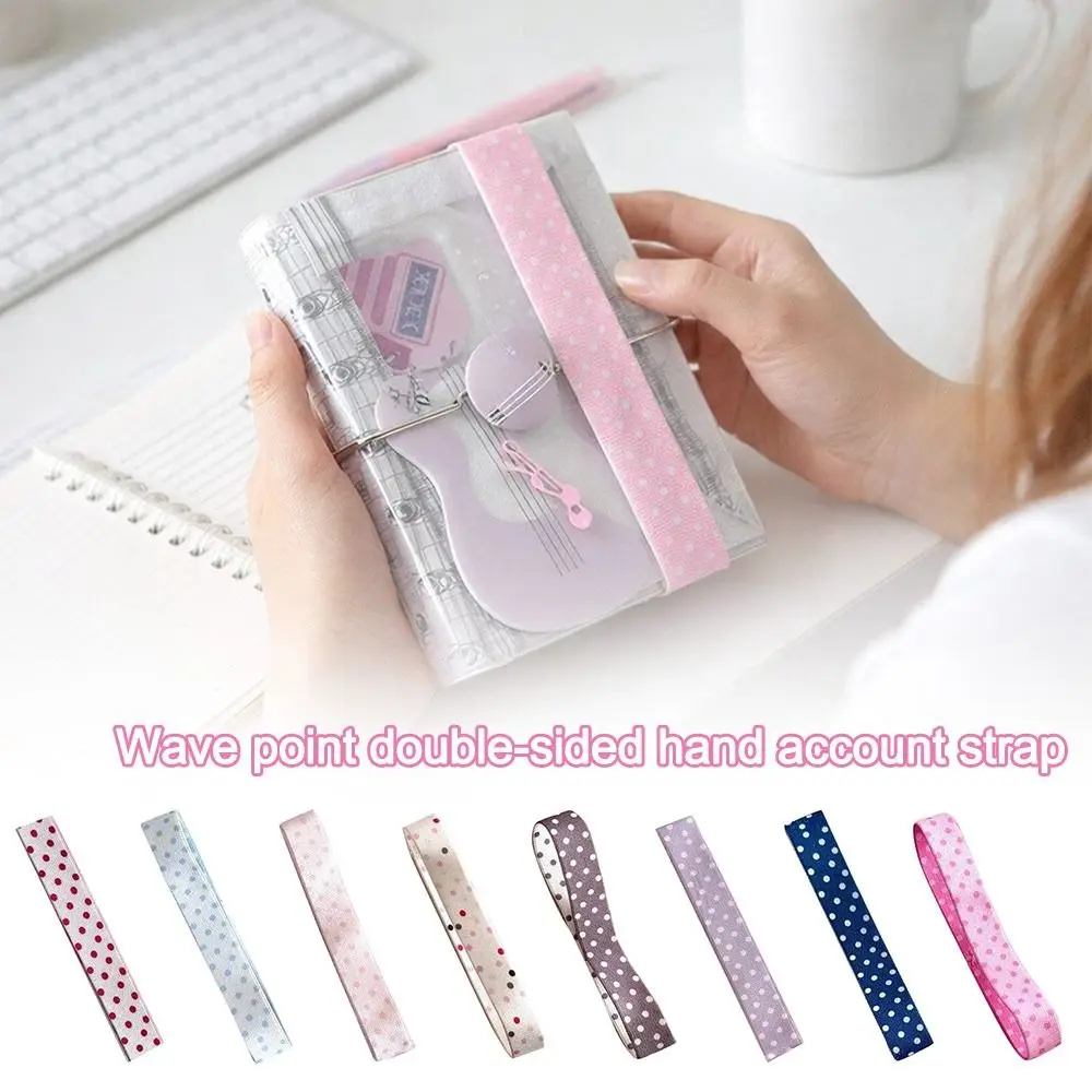 INS Style Polka Dots Elastic Strap Double-sided DIY Decoration Band Binding Rope Binder Strap for A7/6 M5 Planner Notebook