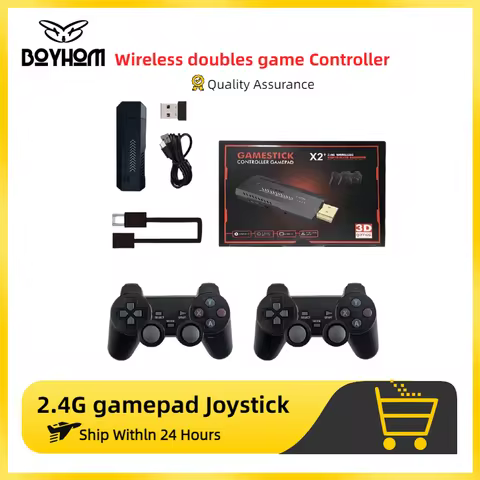 2025 X2 Plus Game Stick 4K HD Video Game Console 2.4G Double Wireless Controller Game Stick For N64/PSP/PS1/GBA