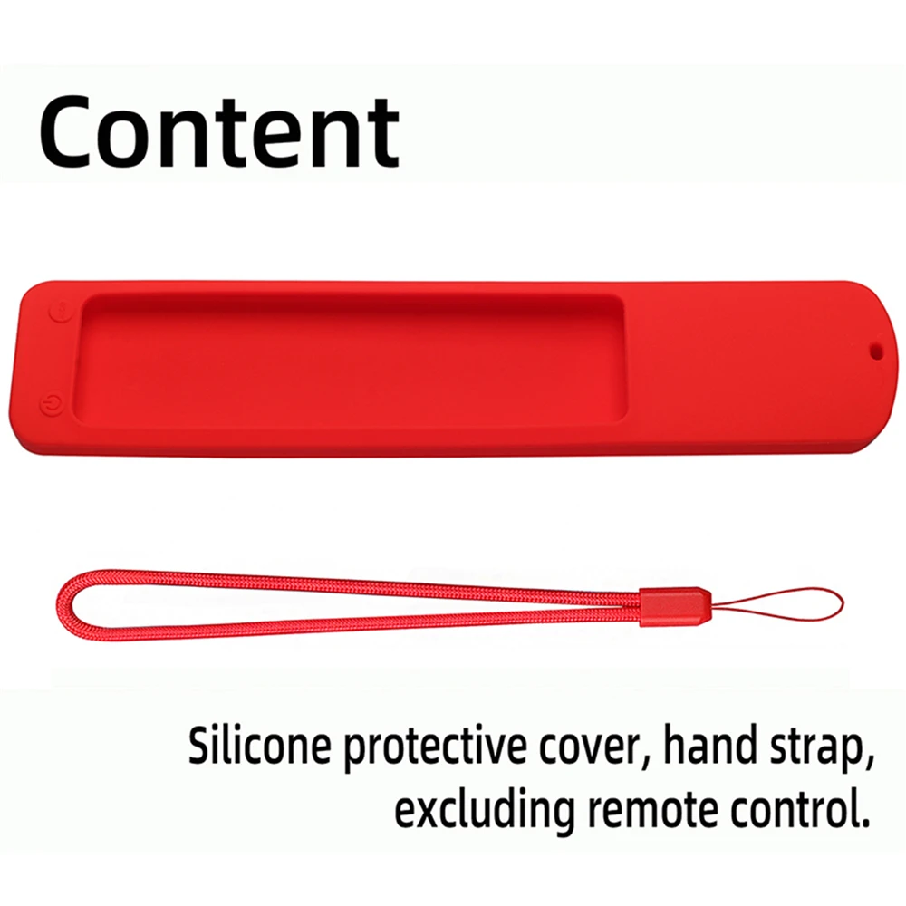 Silicone Case Remote Case Anti-Slip Protective Cover Anti-Drop Protective Skin Sleeve with Anti-Lost Lanyard for Xiaomi XMRM-ML