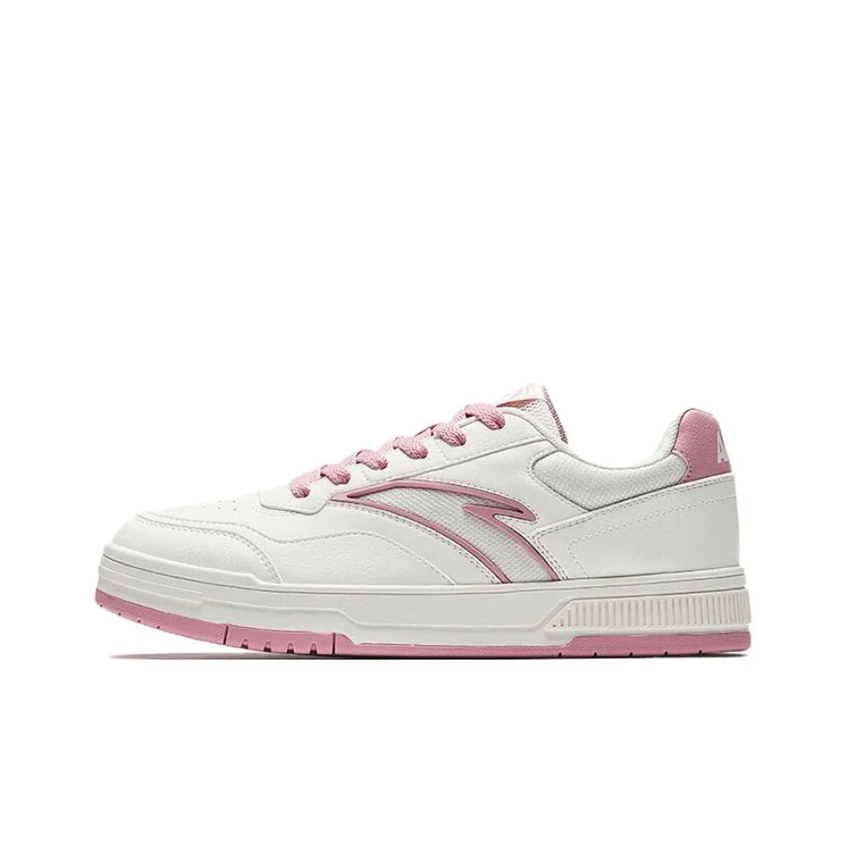 Anta Hundred Rivers Lightweight Height Increasing Low top Skateboard Shoes Women's White Pink 122528012-4