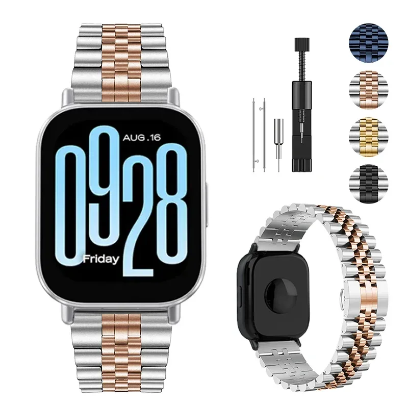 22mm Luxury Stainless Steel Strap for Redmi Watch 5 Lite/5 Active Metal Bracelet Watchband for Huawei Watch GT5-4-3 46mm Correa