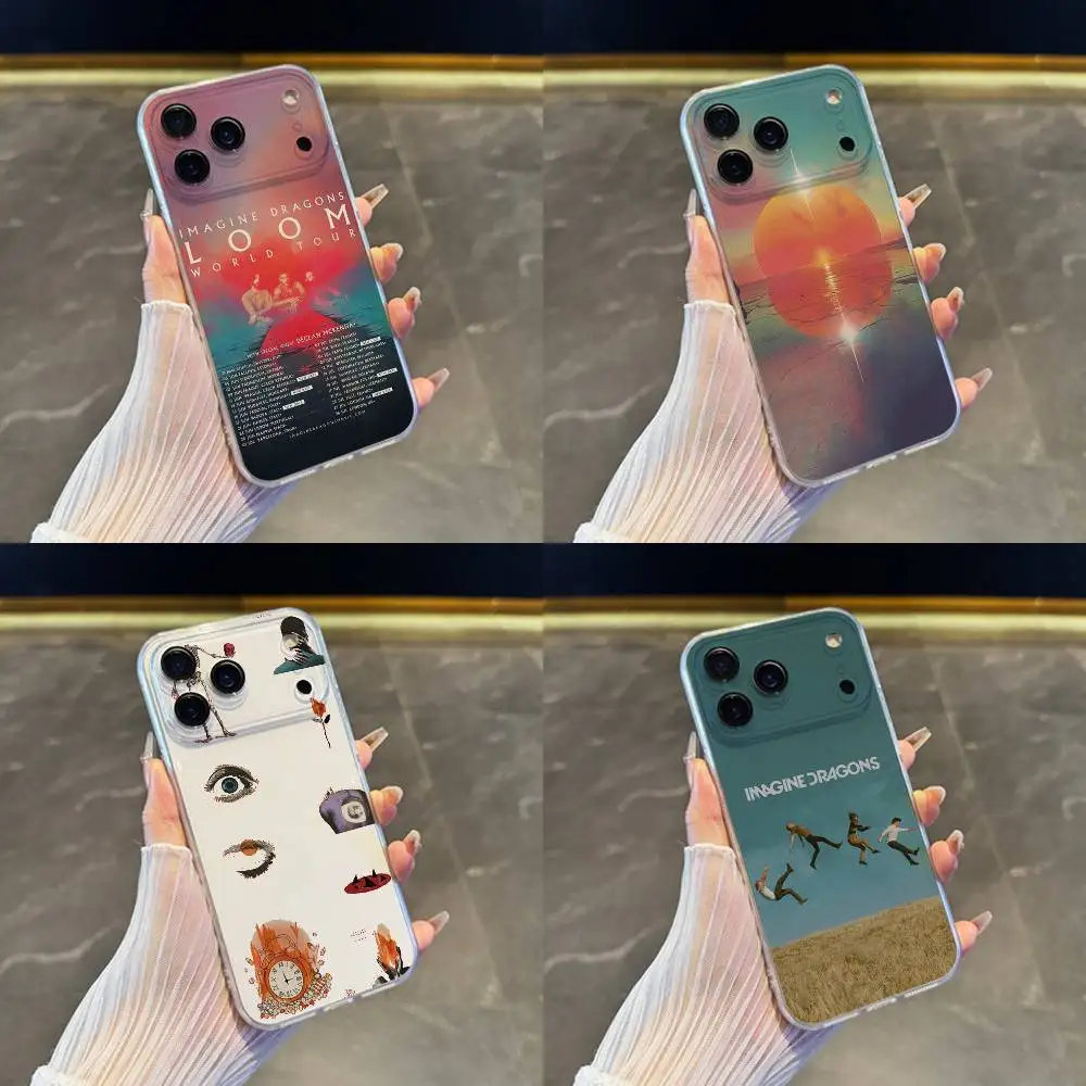 

I-Imagine D-Dragons Band 2025 Phone Case For iPhone 17,16,15,14,13,12,11 Pro,Max,Plus,X,XS,XR,SE4,E Mini Transparent Soft Cover