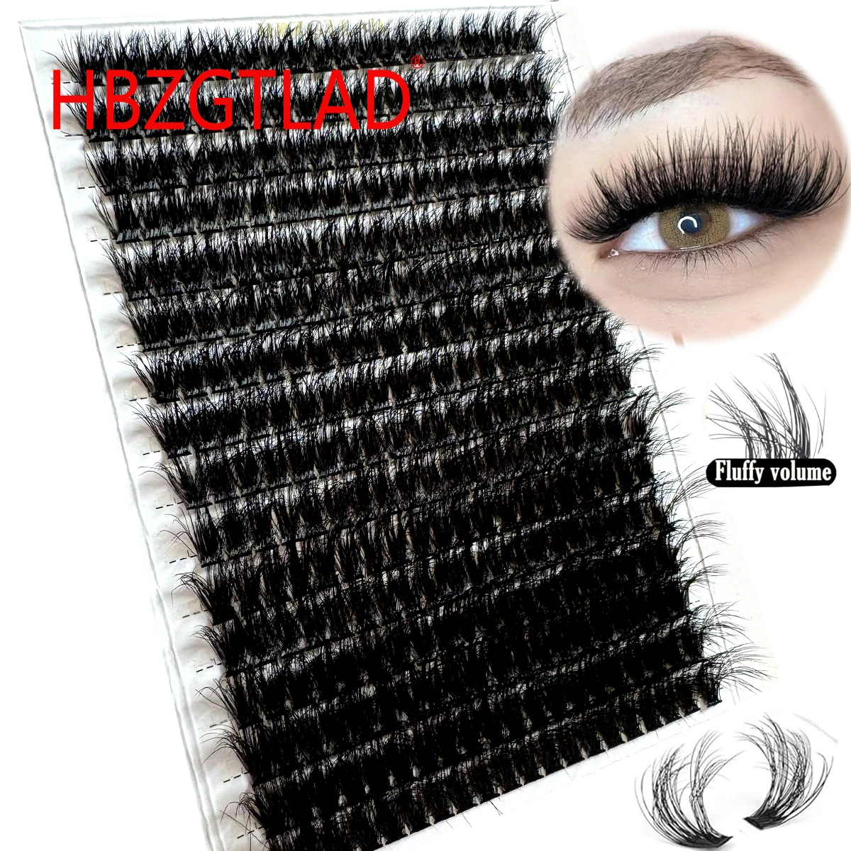 Natural Faux Mink Cílios Cluster, extensão fofa, cílios russos, maquiagem cílios, 8D, 30D-80D, cílios