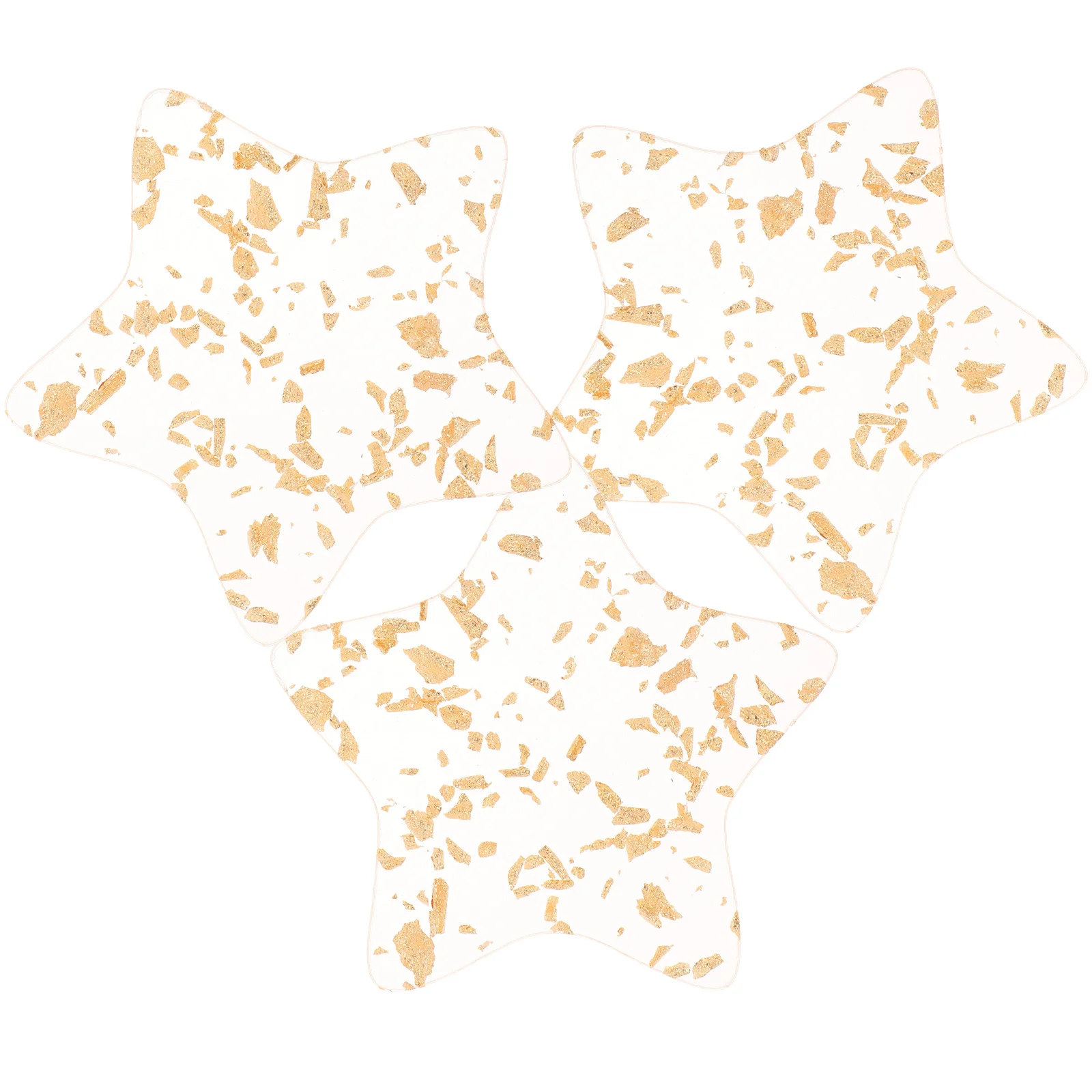 

3pcs Star Shape Acrylic Cup Mat Heat Insulated Non-Slip Tabletop Protector For Hot Dishes Coffee Cups Kitchen Placemat