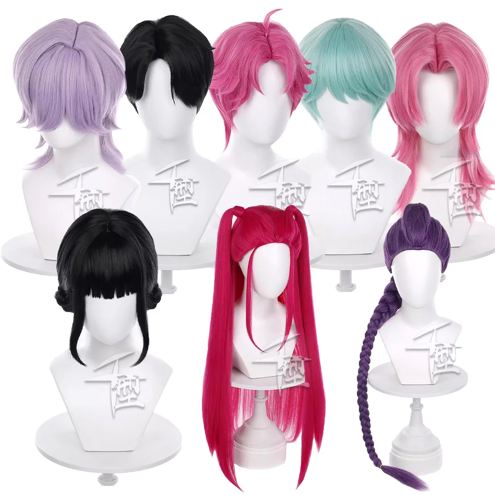 

K-Pop Demon Hunters Cosplay Wig Huntrix Rumi Mira Zoey Costume Accessory Saja Boys Jinu Baby Abby Mystery Romance Halloween Wigs