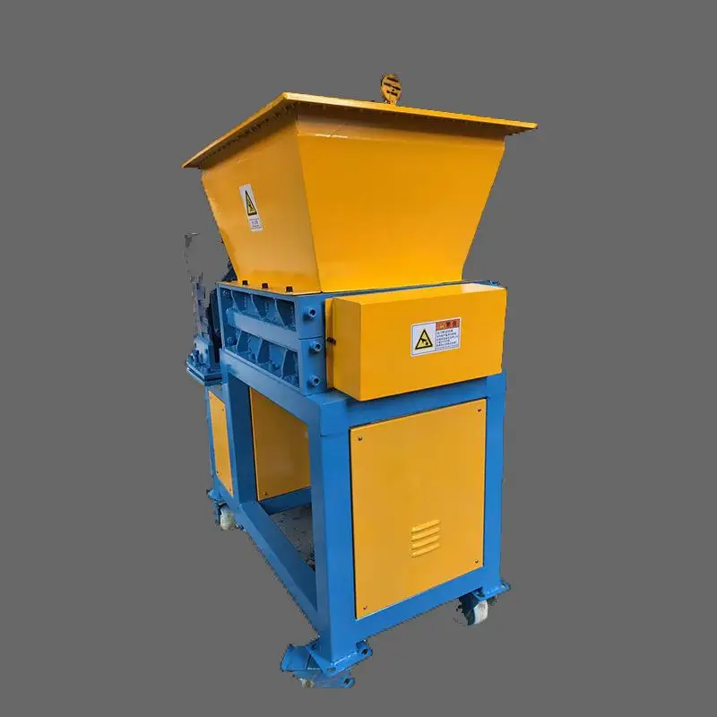 Large Electric Crusher 220V Single Motor Two-axis Universal Tires Plastic Wood Scrap Metal Removable Impact Shredder 7500W