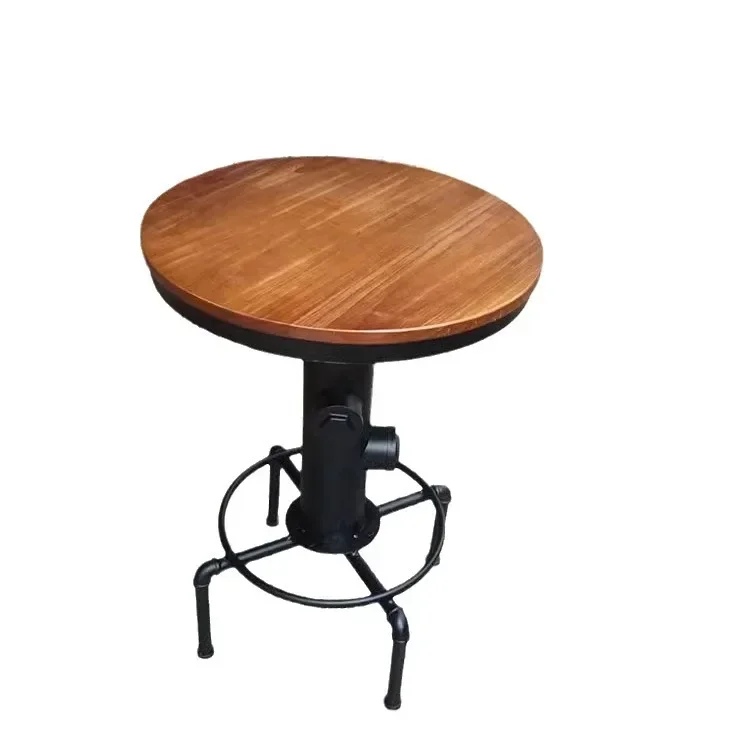 Industrial wind wrought iron fire water pipe creative rotating stool loft chair can be lifted