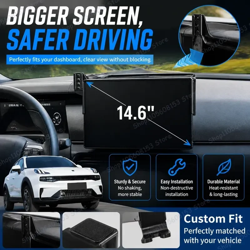 For LYNK & CO 06 2025 2026 For Car Phone Holder Clip On Dashboard Mount Adjustable Stable No Vibration Screen Base Accessory