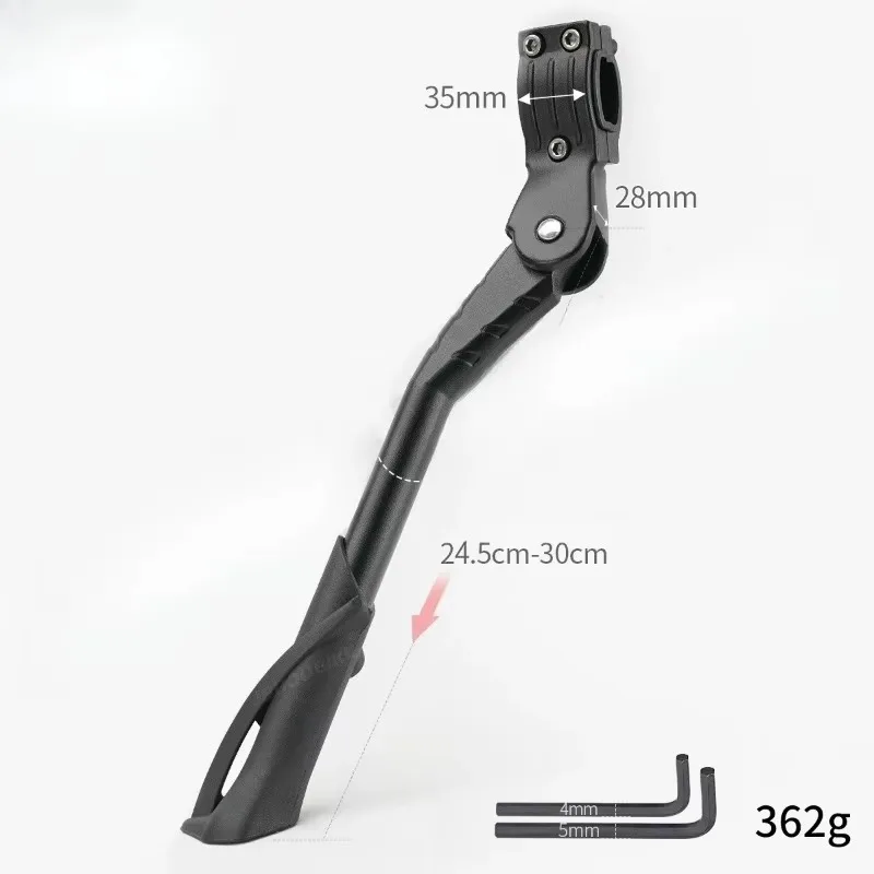 

Hoc For Support Sports Outdoor Adjustable Aluminum Alloy Kickstand Bike Double Hole Side Foot