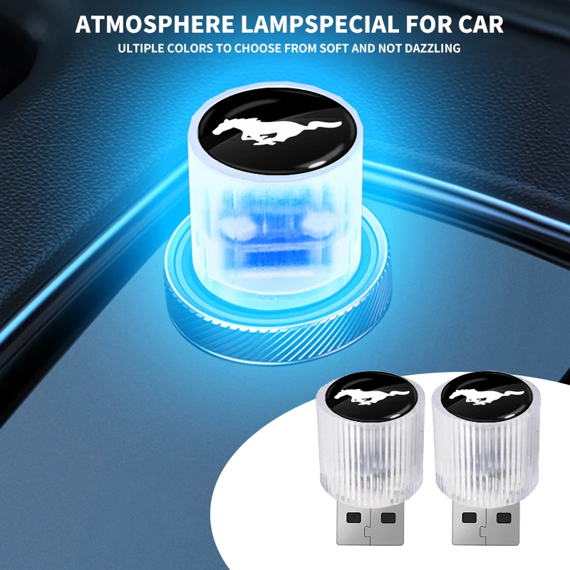 USB صغير LED سيارة ضوء السيارات الداخلية مصباح لتهيئة الجو لفورد موستانج 2005 2006 2007 2008 2009 2016 GT Mach-E 2013 إسكالا #1