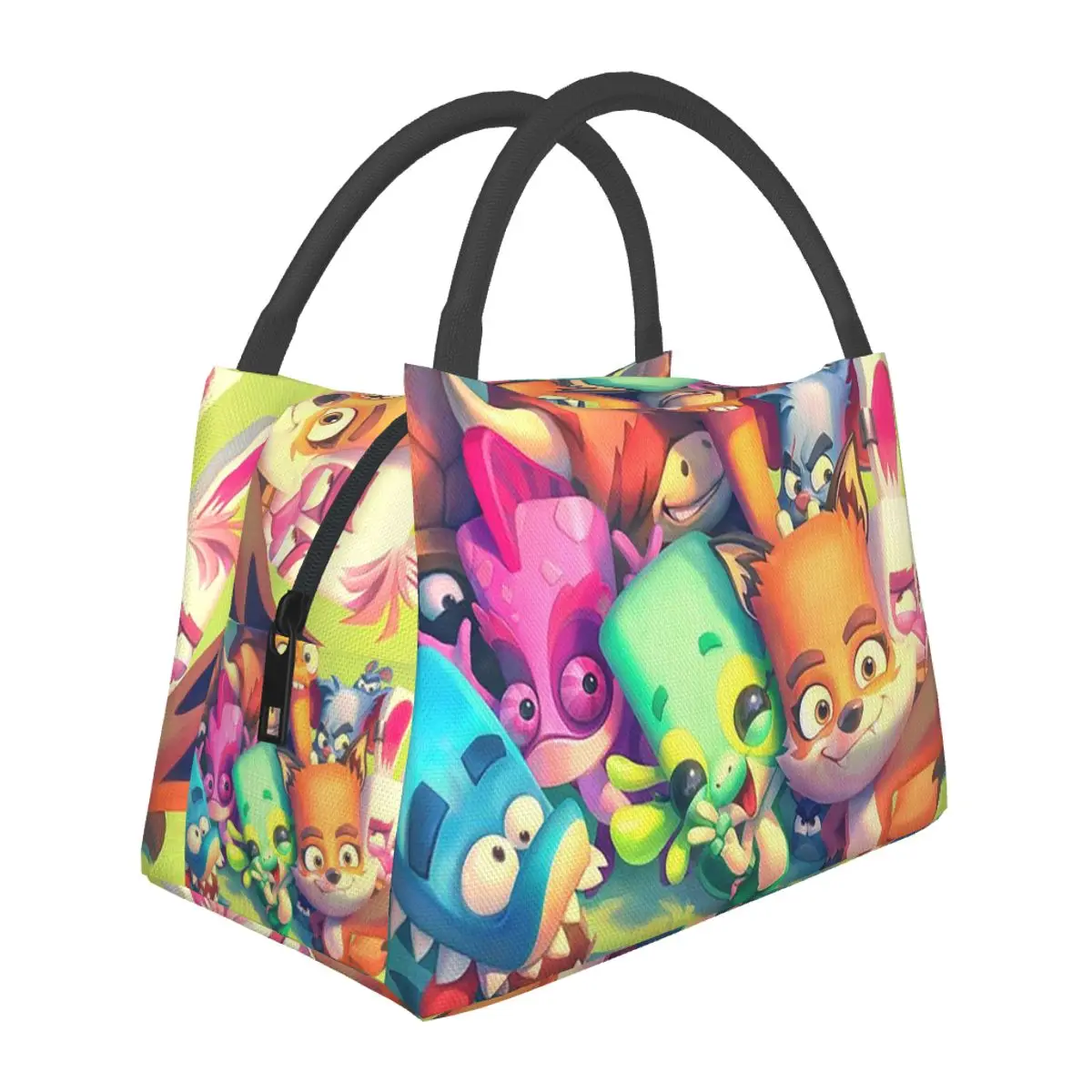 Zooba Friends Lightweight Handheld Insulated Lunch Bag Large Capacity for Adults Students Travel Picnic