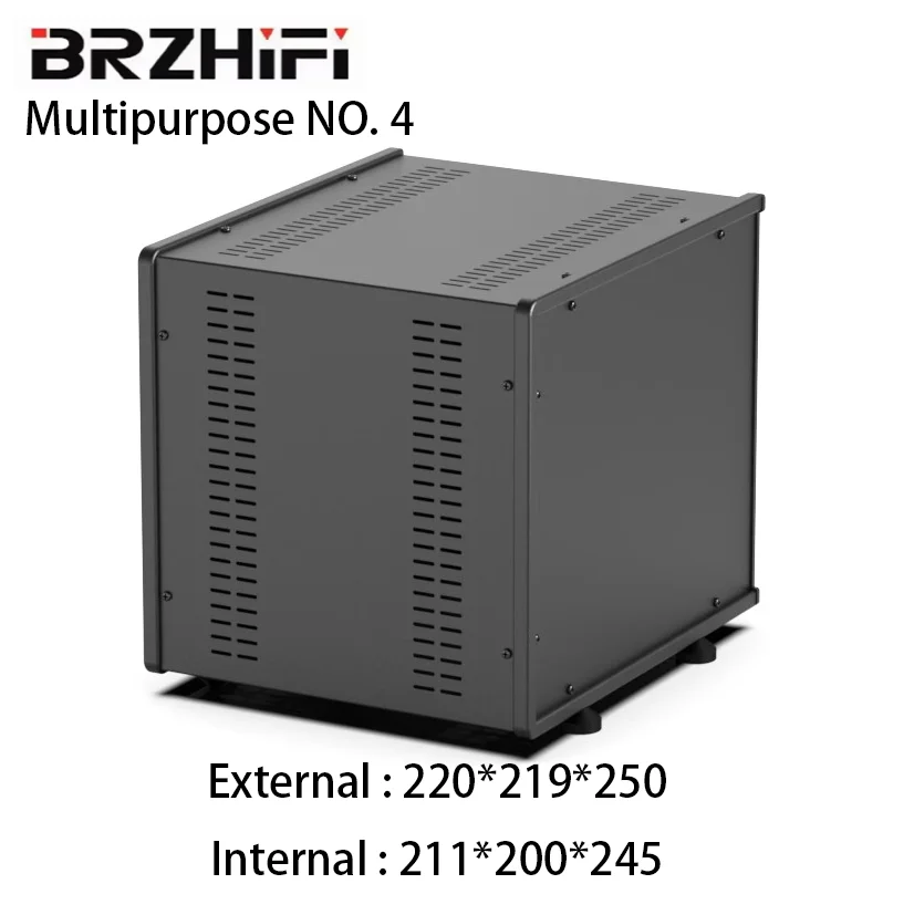 BRZHIFI Multipurpose No. 4 Computer aluminum chassis desktop cooling power amplifier Chassis Audio Ventilate power supply box