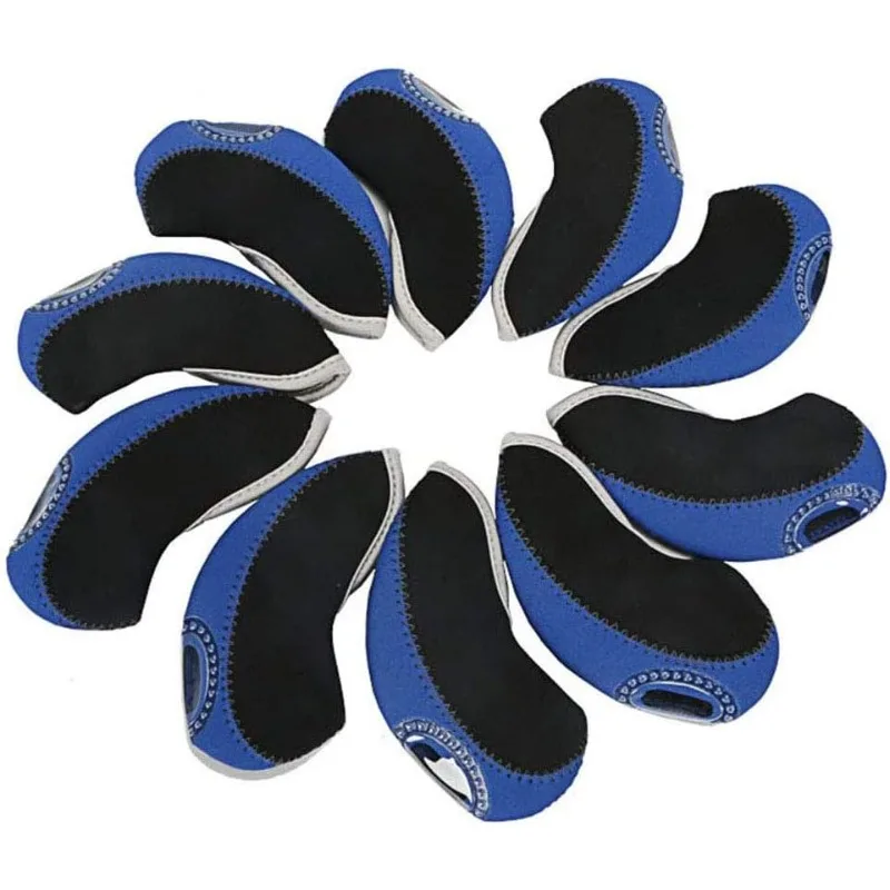 مجموعة أغطية حديد الجولف لمختارات مرونة النادي المحمولة 10 قطع/وحدة، هدية مثالية للاعبي الغولف