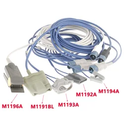 Phlips Original M1196A M1191BL M1193A M1192A M1194A 8 Pins Spo2 Sensor Probe For Adult/Pediatric/Neonate.