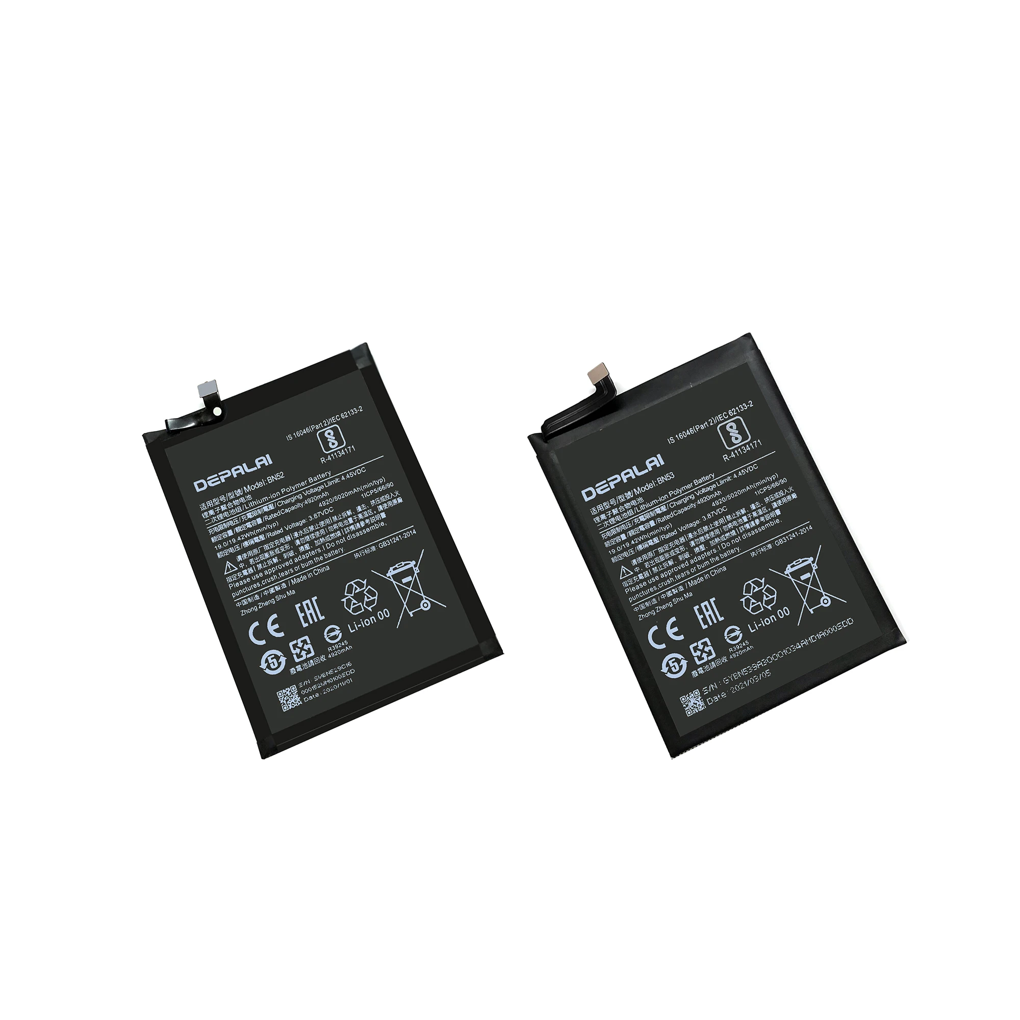 

For Xiaomi Redmi 9 10X 9T Note9T Note9Pro Note9S Replacement Battery BM54 BN52 BN53 BN54 BN55 BN62 Phone Batteries