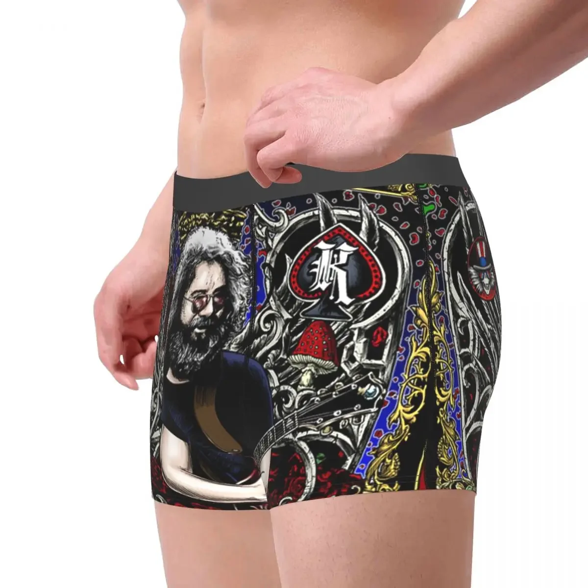 Jerry Card,Play The King Jerry Card Underpants Breathbale Panties Male Underwear Print Shorts Boxer Briefs