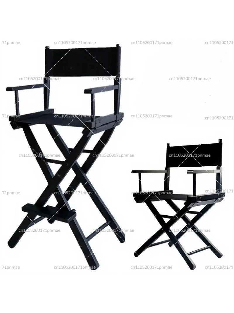 Outdoor Solid Wood Folding Chair for Leisure, Portable Bar Stool, Space-Saving Seating