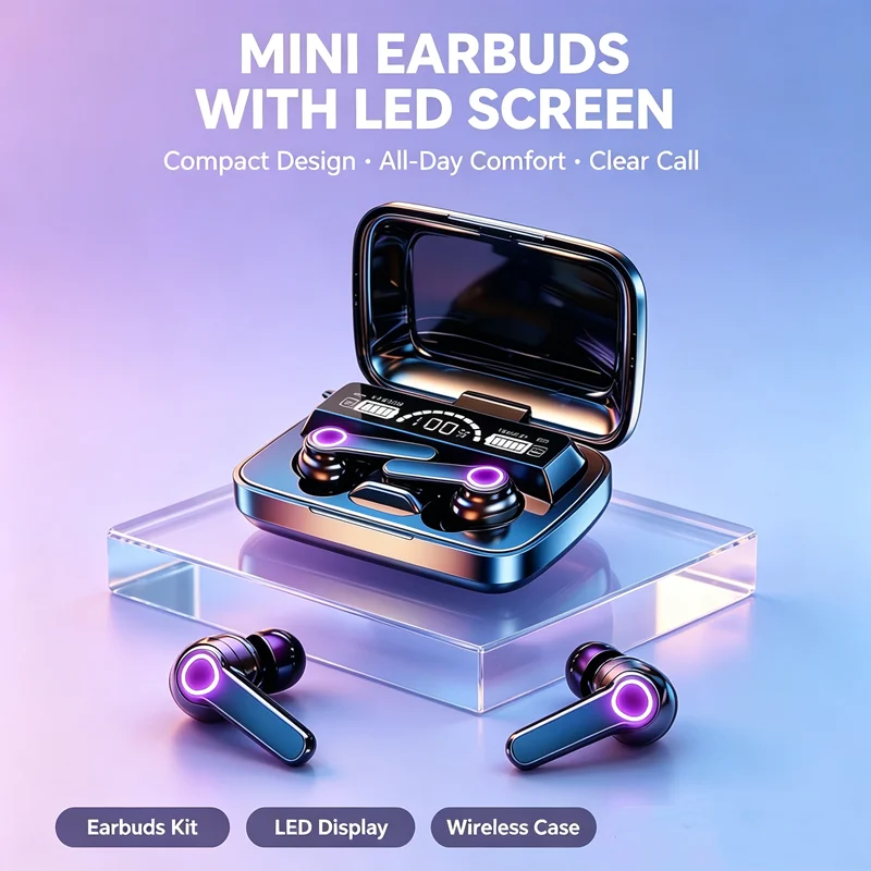 Wired Earphone Lightning - หูฟังบลูทูธ TWS 5.3 หูฟังไร้สายคุณภาพเสียงสูง 9D ควบคุมด้วยระบบสัมผัส