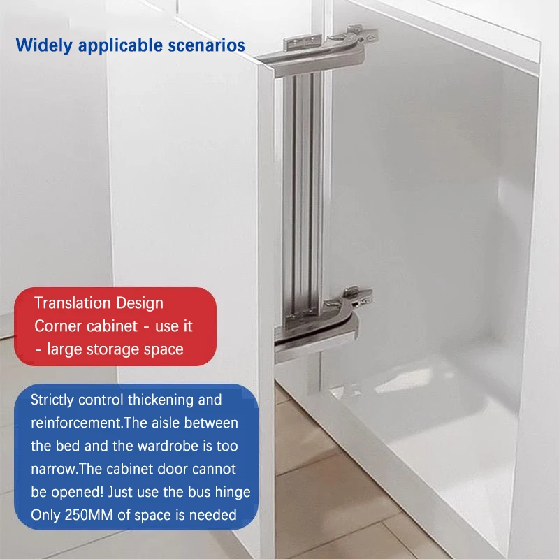Household Cabinet Door Hinges Wardrobe Folding Sliding Door Hinges Buffering Silent Damping Accessories
