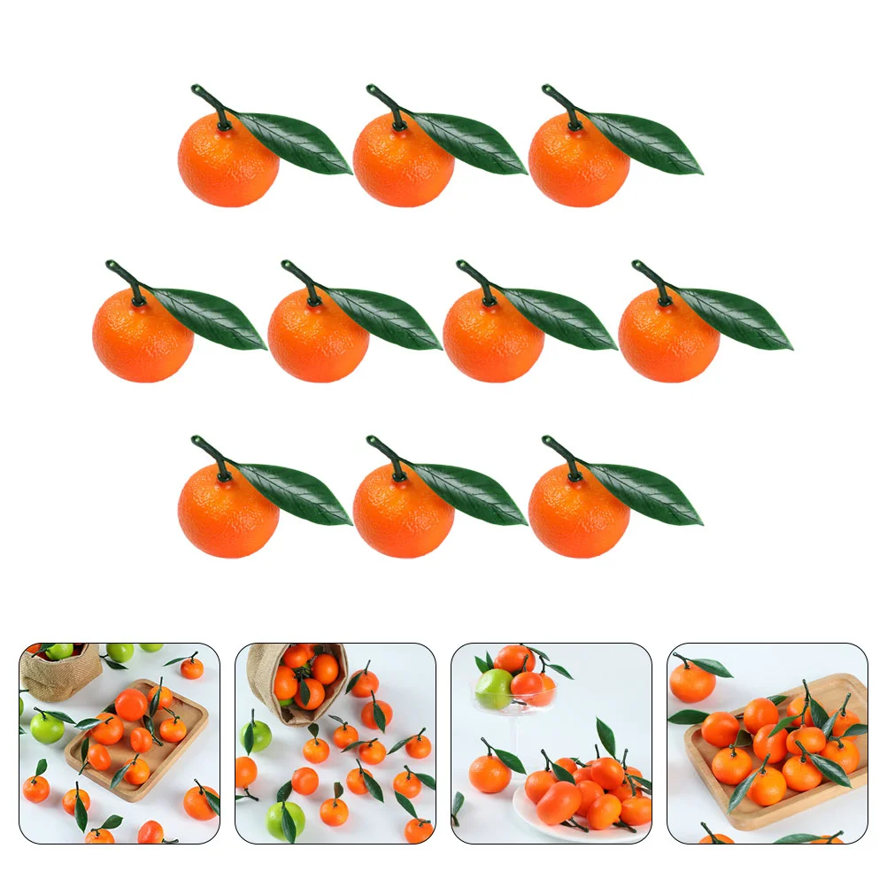 10 Pcs Foam Artificial Fruit Faux Oranges Simulated Filling Model Decor Accessories For Home Scene Adornment