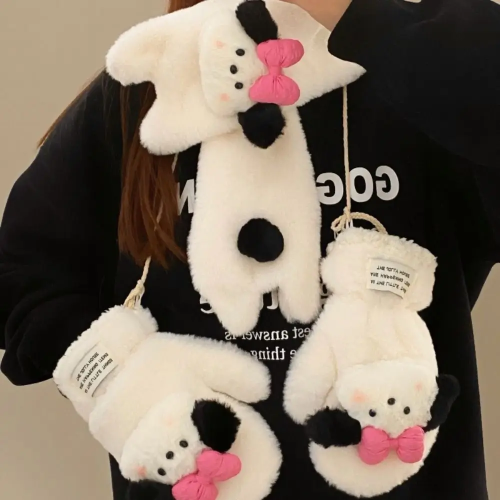 

Cute Plush Cross Scarf Thicken Soft Neck Warmer Windproof Gift Neckerchief Wrap Winter