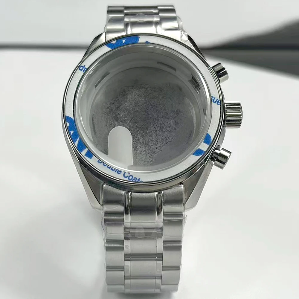 39.7mm stainless steel case with a moon-shaped back cover  case is suitable for the VK63 movement and has 20mm strap accessories