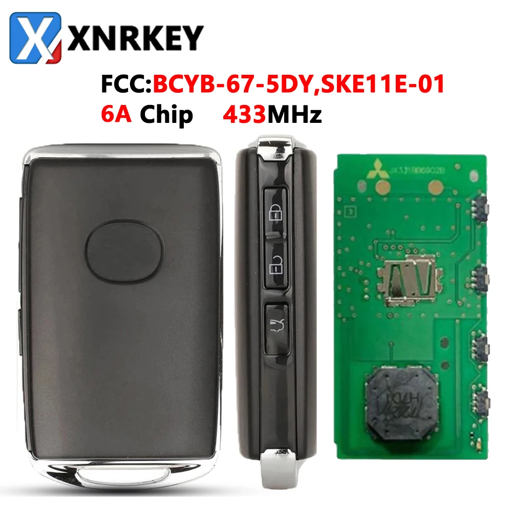 

XNRKEY Car Smart Remote Key Proximity Keyless Entry For Mazda 3 Axela 2019 2020 2021 Fob 433MHz Model : SKE11E-01 / BCYB-67-5DYA