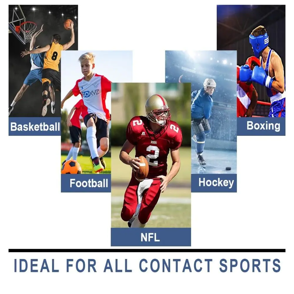 

Universal Football Mouth Guard Protective Shock Absorption Football Mouthpiece Comfortable Sports Mouthguard Hockey Accessories