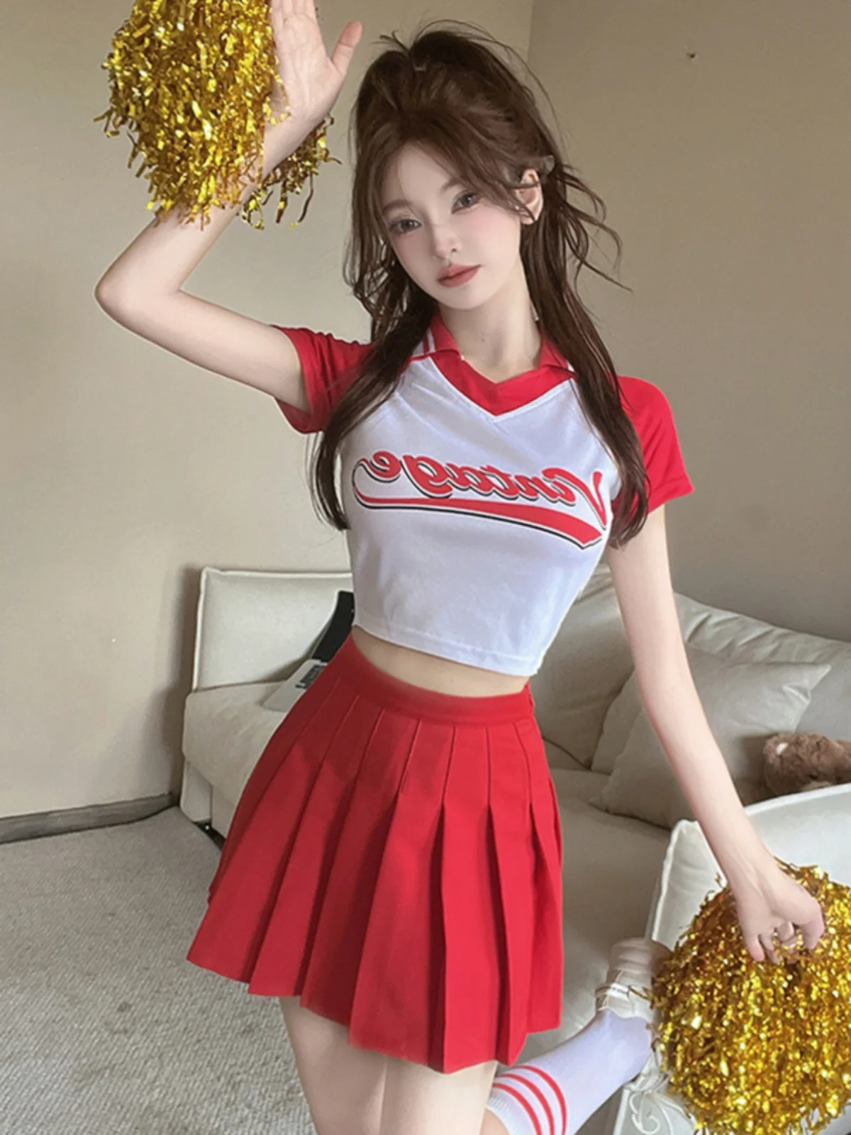 

Adult Women's Gymnastics Performance Costume Middle School Sports Team Dance Fitness Set Traditional Chinese Stage Outfit