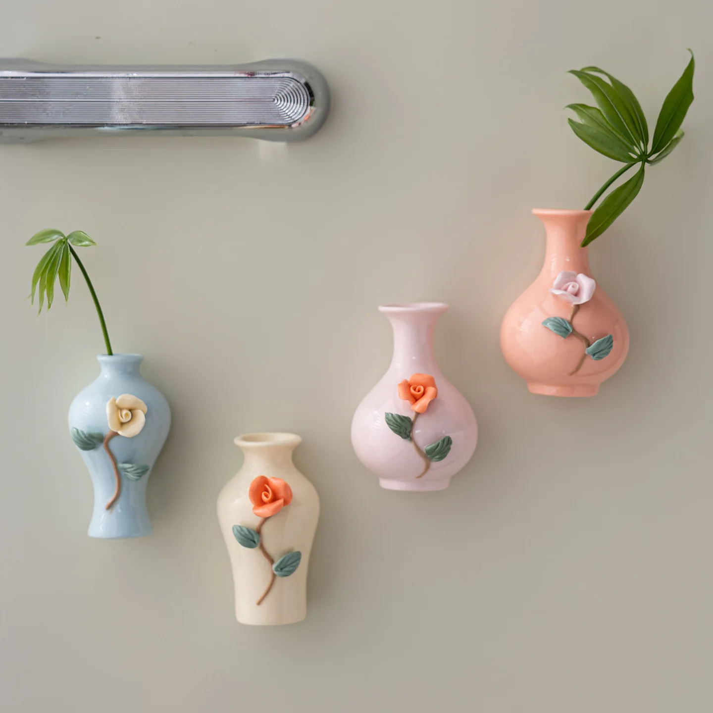 Intangible Heritage Handmade Gourd Ceramic Vase Mini Flower Arrangement Aroma Bottle Fridge Magnet For Home Table Decor
