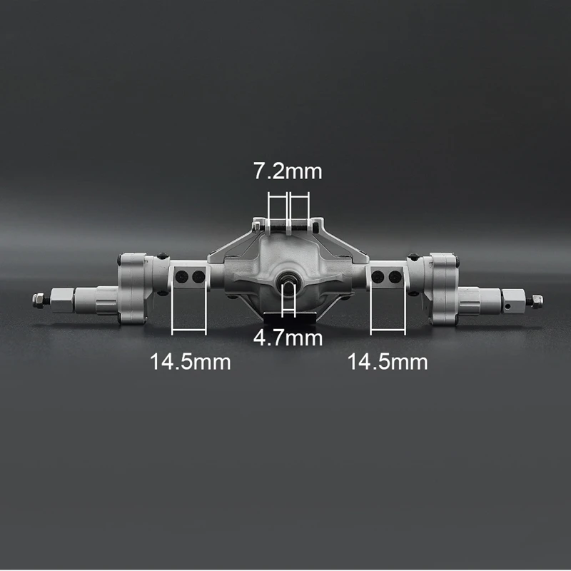 Metalowy zestaw przedniej i tylnej osi portalowej do 1/10 RC Rock Crawler Car Axial SCX10 i SCX10 II 90046 90047 Parts