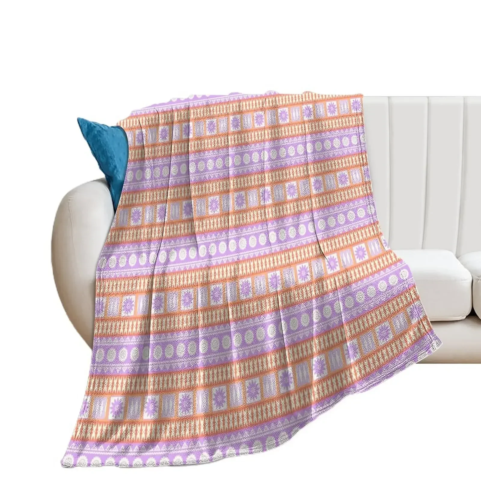 

Fijian Masi - Tapa - Tropical 1 Throw Blanket Travel Stuffeds Loose Blankets