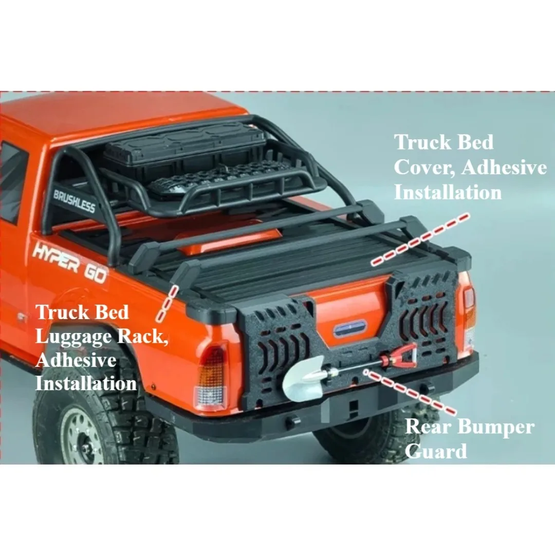 1/8 RC Offroad Truck Custom No Damage Appearance Styling Decor Parts For MJX 1/8 H8E Direct Fit Vehicle Exterior Mod Accessories