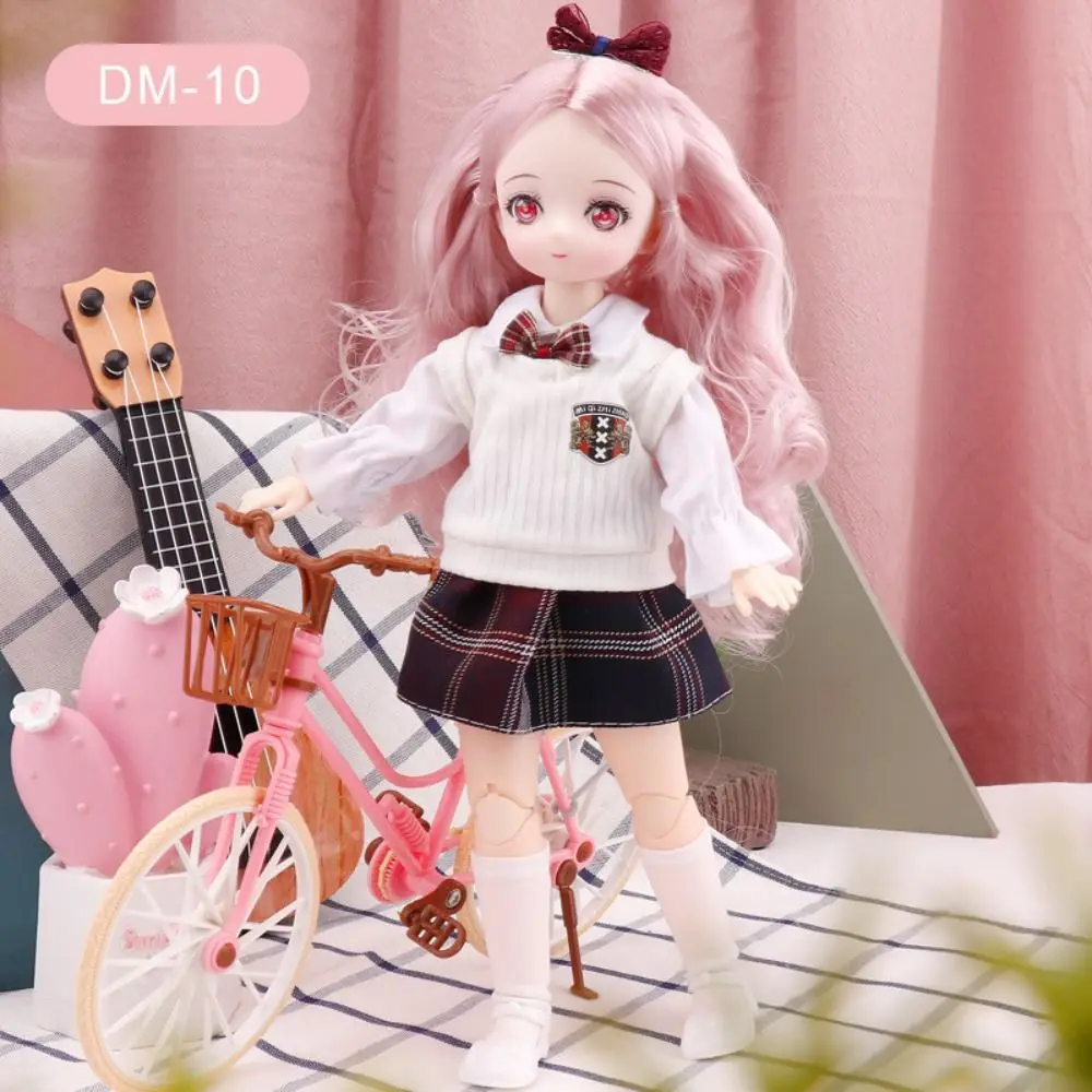 BJD Dolls 30cm Anime Doll Clothes Full Set 1/6 Bjd 23 Joint Movable Body Doll Girls Dress Up DIY Toys Reborn Kawaii