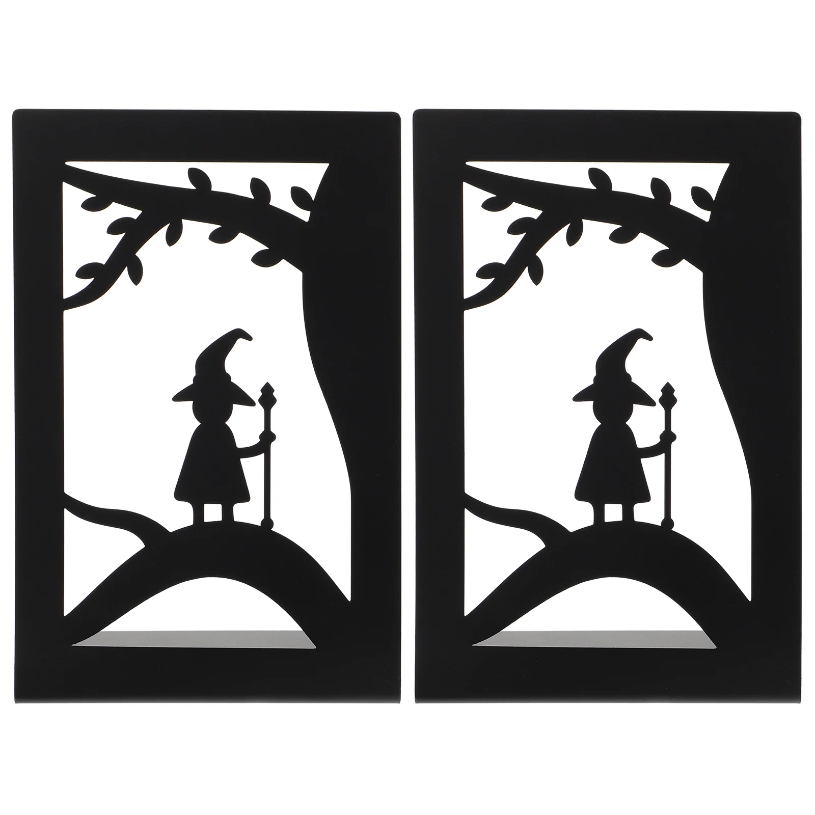 2 Pcs Book Stand Metal Holder Storage Rack Stopper Bookshelf Desktop Bookcase Iron Bookend Ornament