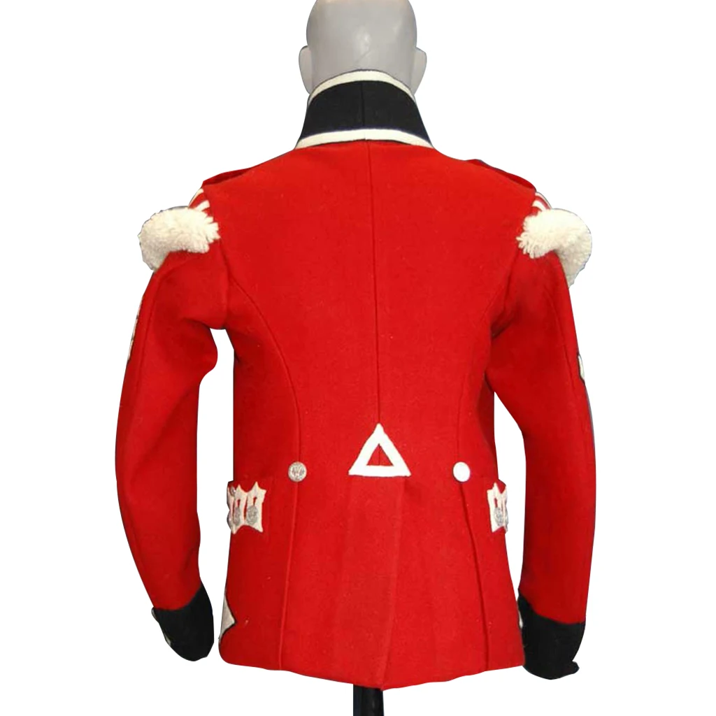 الزي العسكري يرتدى الرجال في العصور الوسطى البريطانية نابليون ضابط سترة الفيكتوري الأحمر الملكي سترة زي