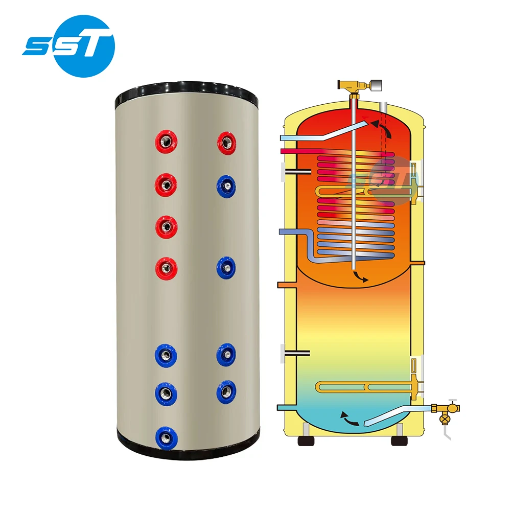 Heat Pump Water Storage Tank 1.5-9KW 316L APP Heat Pump Tank For Hotel And Commercial Water Heating With Project System Planning