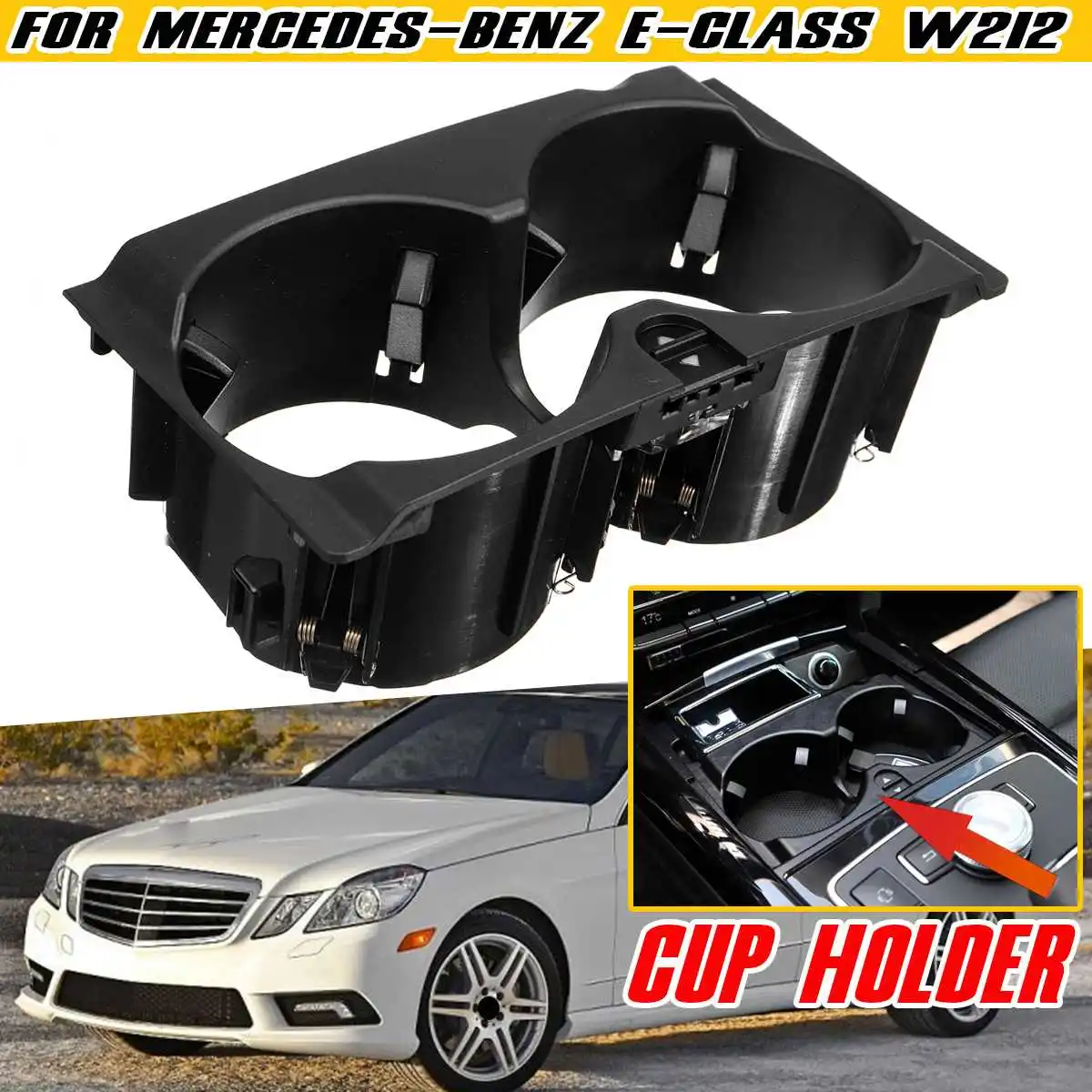 Hot Car Drink Holder Centre Console Drink Cup Holder Bracket For Mercedes For Benz E-class W212 A2126800110 Car Water Cup Holder