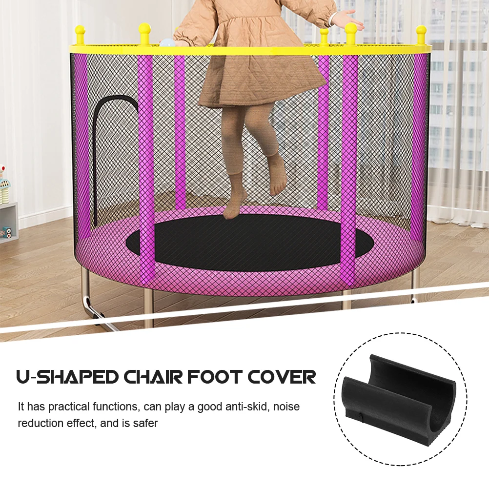 25 Pcs Non-slip Mat Chair Leg Cover Trampoline Covers Feet Sleeves Mats Protector U-shaped Foot Caps Plastic Protectors Stools