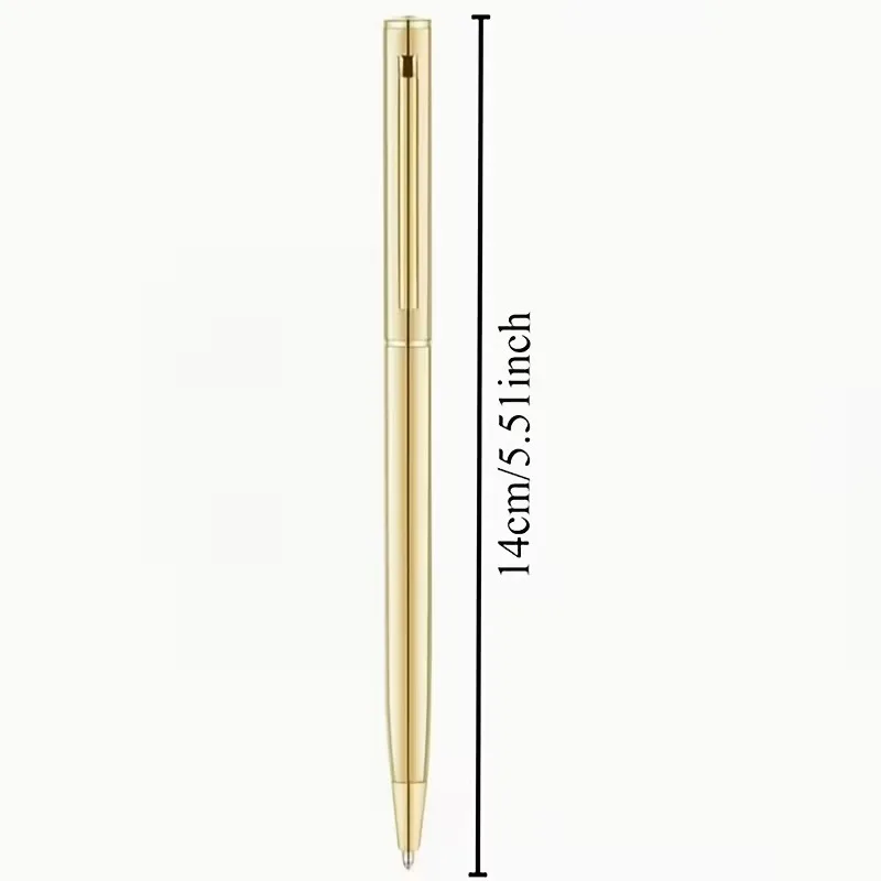 2/6pcs Luxury Golden Ballpoint Pen with a Medium Tip, Smooth Writing, Made of Metal, Sleek Design，Durable Construction
