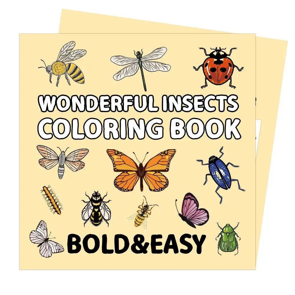 

Creative Letter Coloring Book Educational DIY Watercolor Painting Book Montessori Toy Interesting Insect Filling Color Book