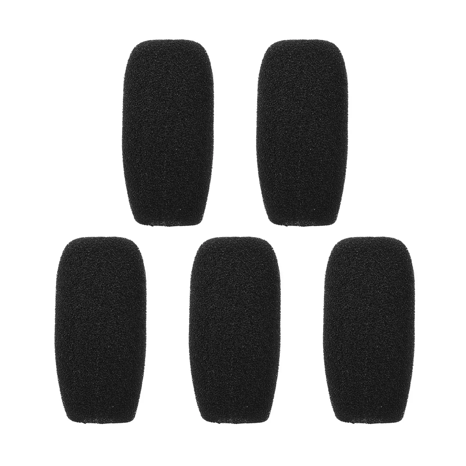 Mini Microphone Windscreens Mic Foam Covers for Lapel Headset Microphone Black, Pack of 5pcs