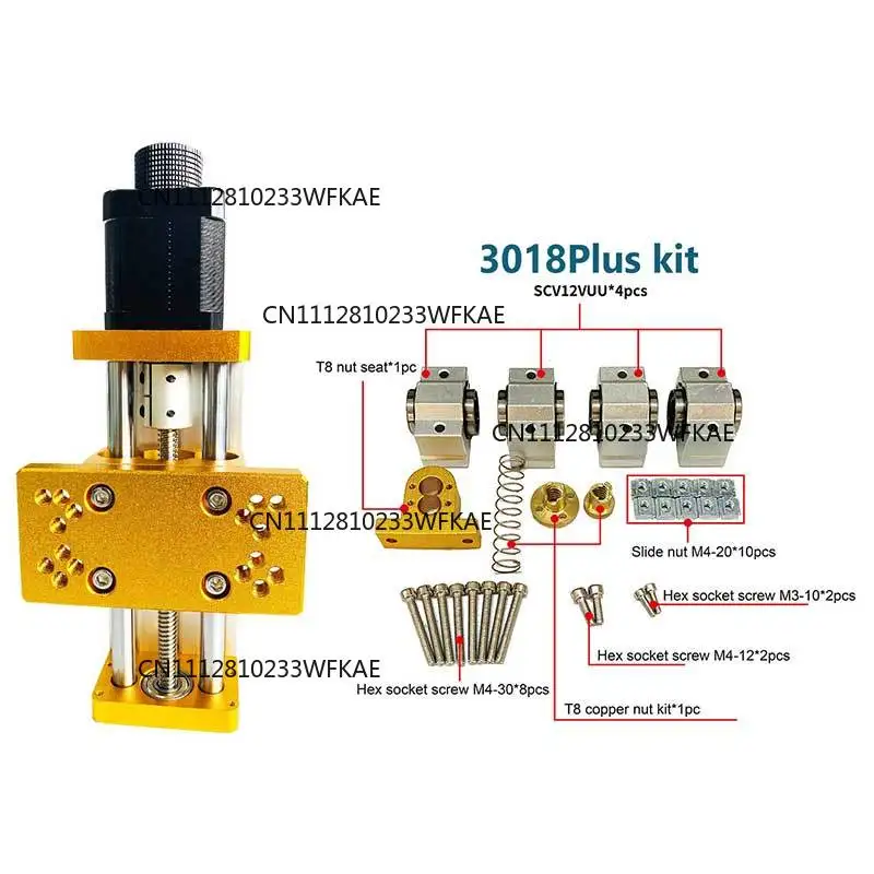 For CNC 3018 Pro Z-Axis Slide Module Slide Table Linear Rail Guide Compatible CNC Router With 300W/500W Spindle